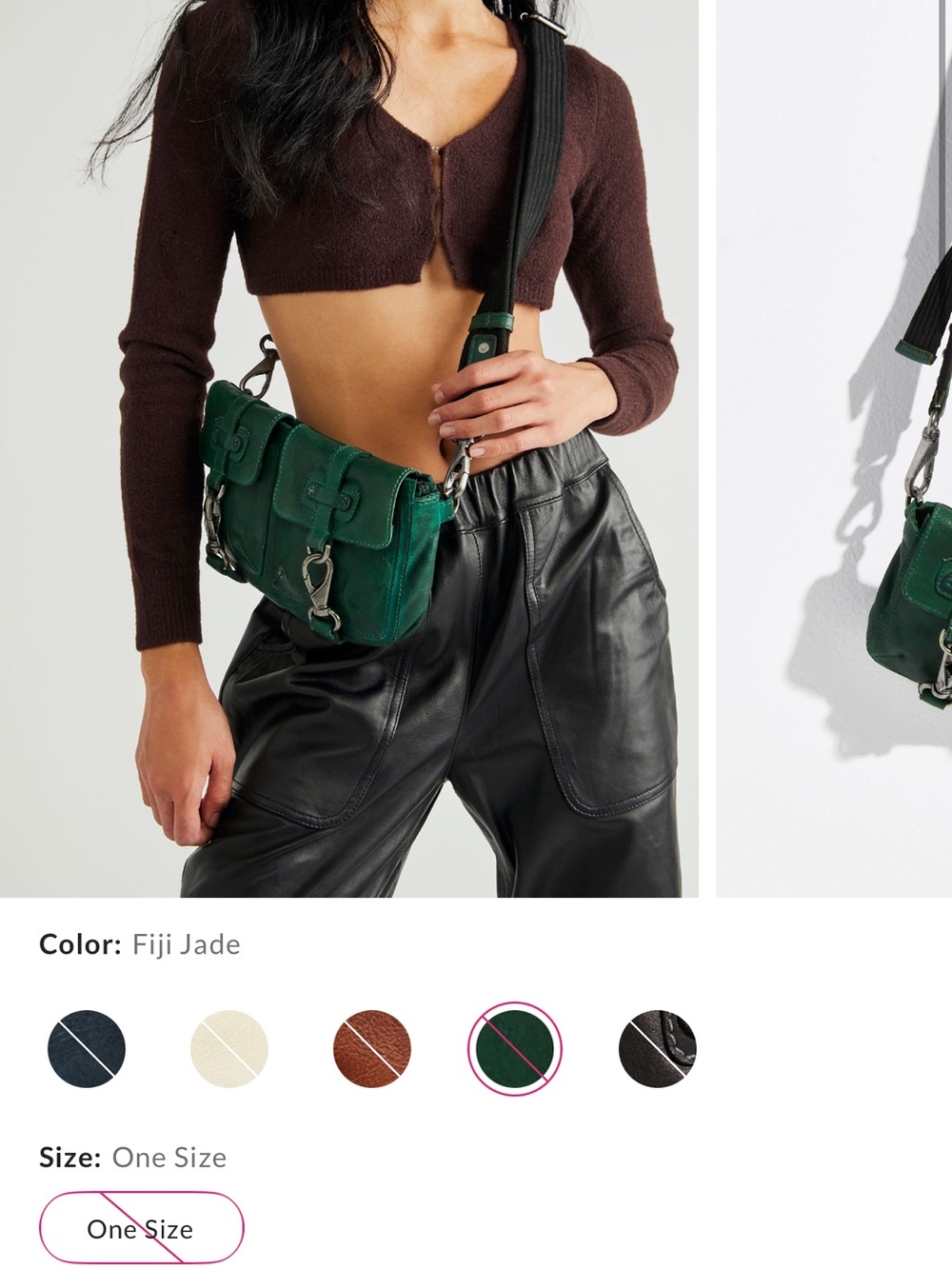 Green Women's Crossbody Shoulder Bag - Picture 6 of 6
